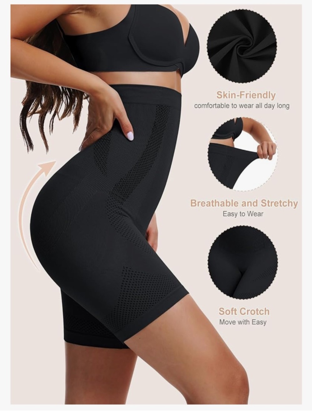 Sarin Mathews Black Slimmer Size M-L New With Tags #Lux-G